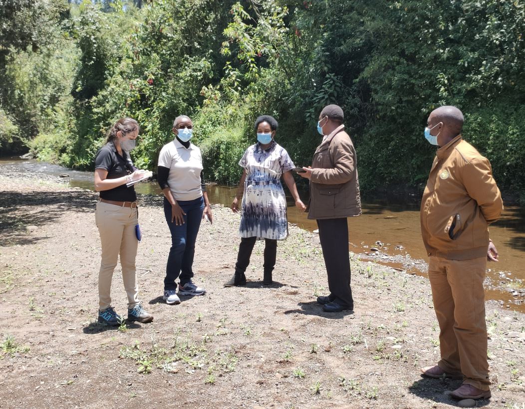 Research team at Thika River